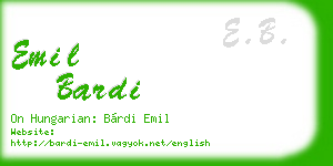 emil bardi business card